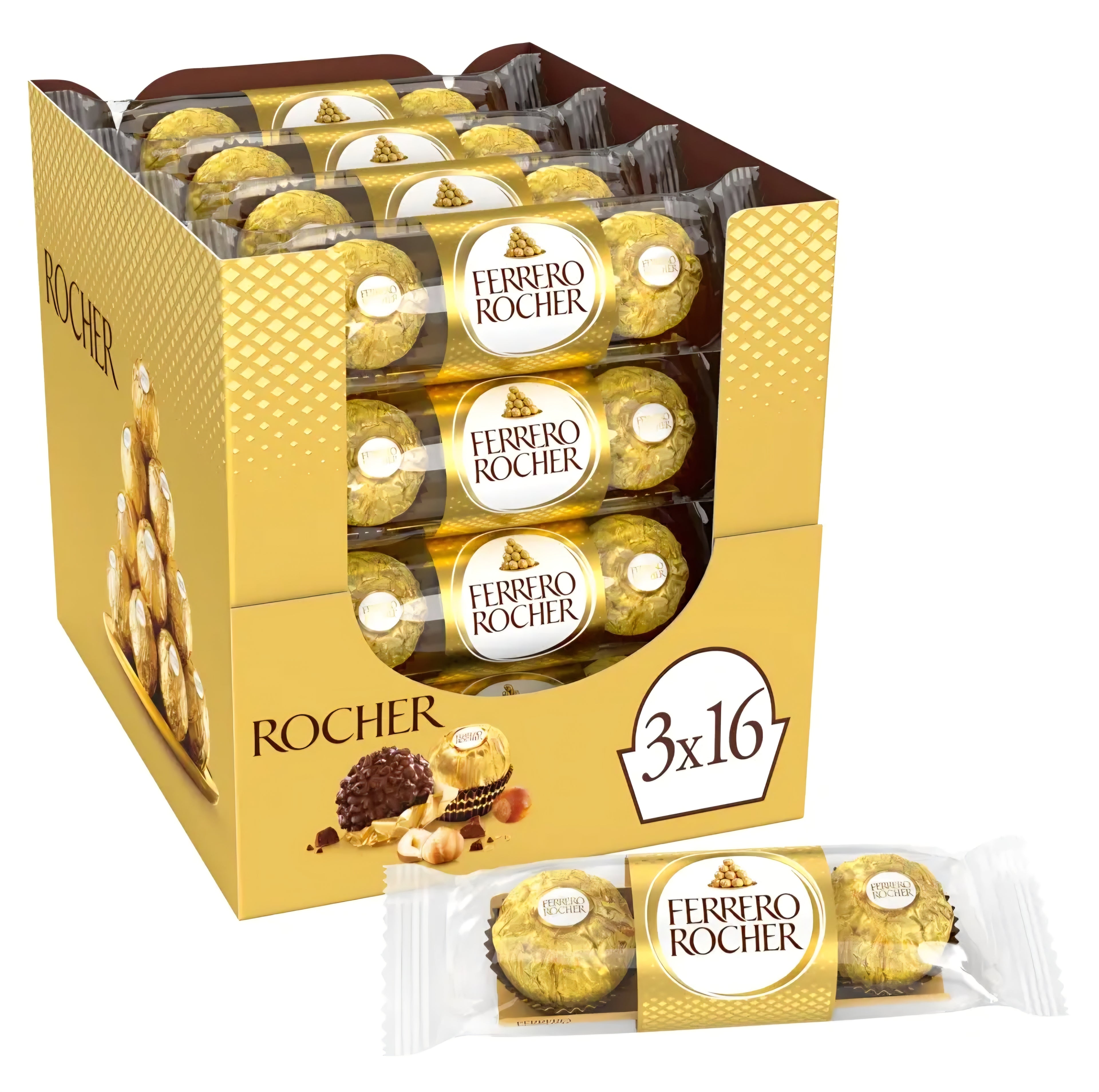 Ferrero Rocher Milk Chocolate Hazelnut Treat Pack 37.5g