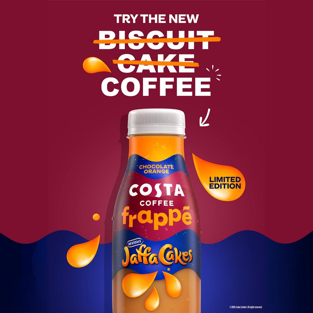 Costa Coffee Frappe Jaffa Cakes Chocolate Orange Iced Coffee 250ml