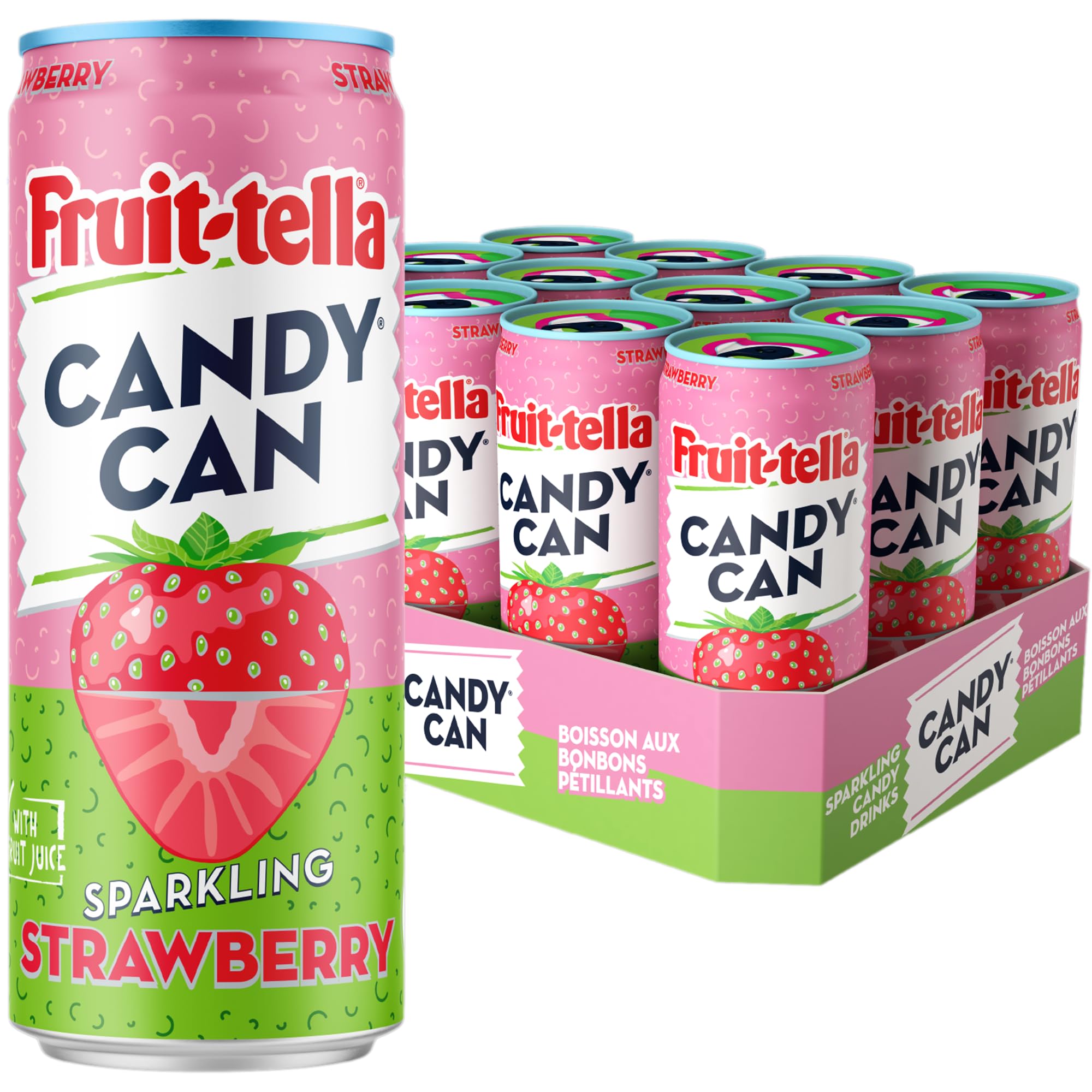 Fruit-Tella Strawberry Sparkling Drink 330ml