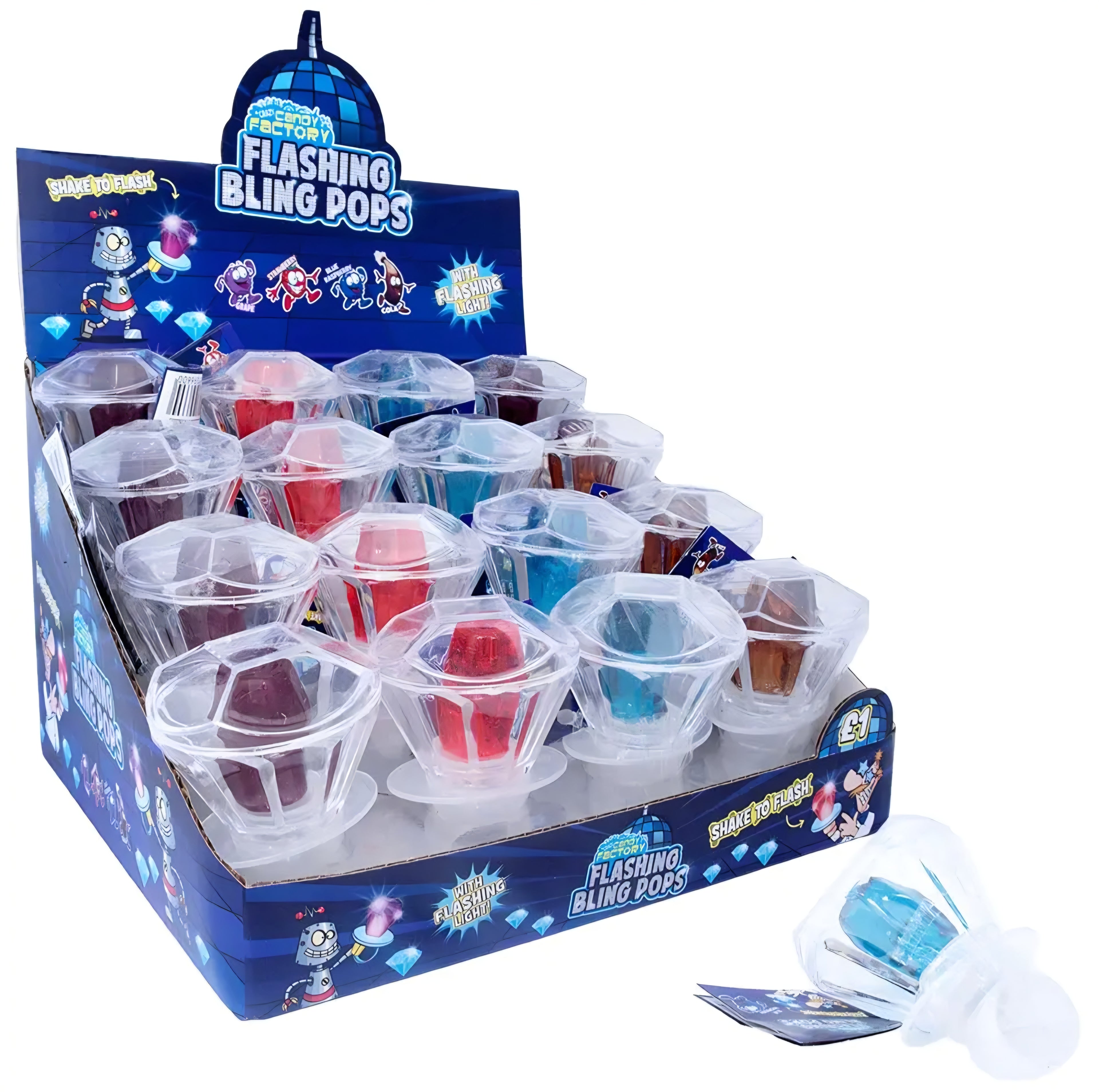 Crazy Candy Factory Flashing Bling Pop 6g