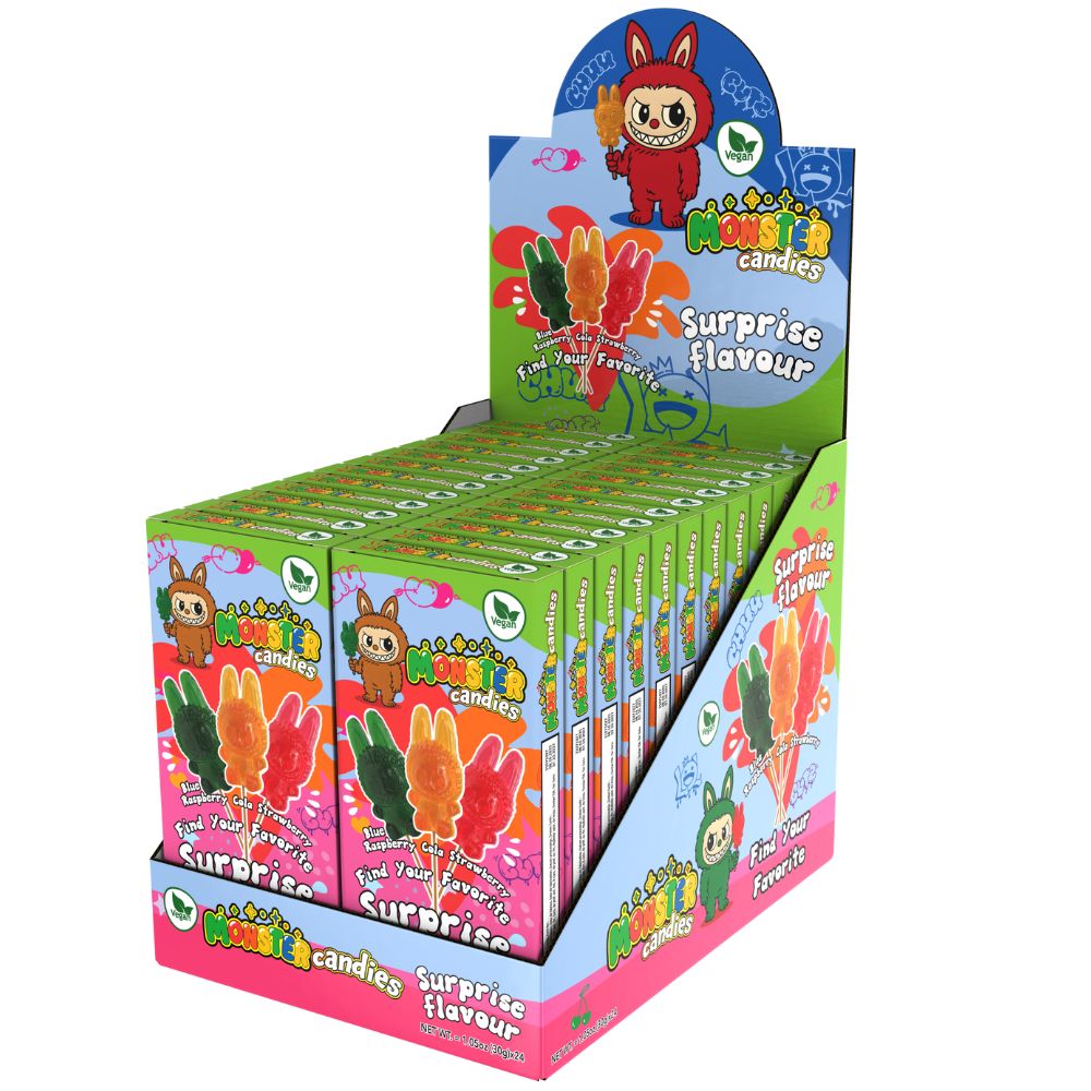 Monster Candies Surprise Flavour Lollipop 30g