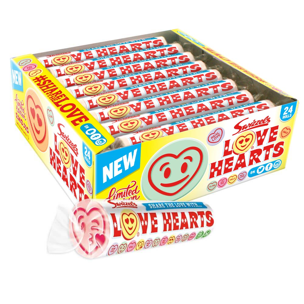 Swizzels Love Hearts Giant Roll 39g