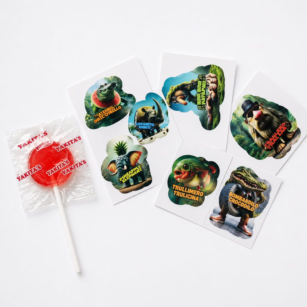 Kidz Brainrot Lollipop & Stickers 24g