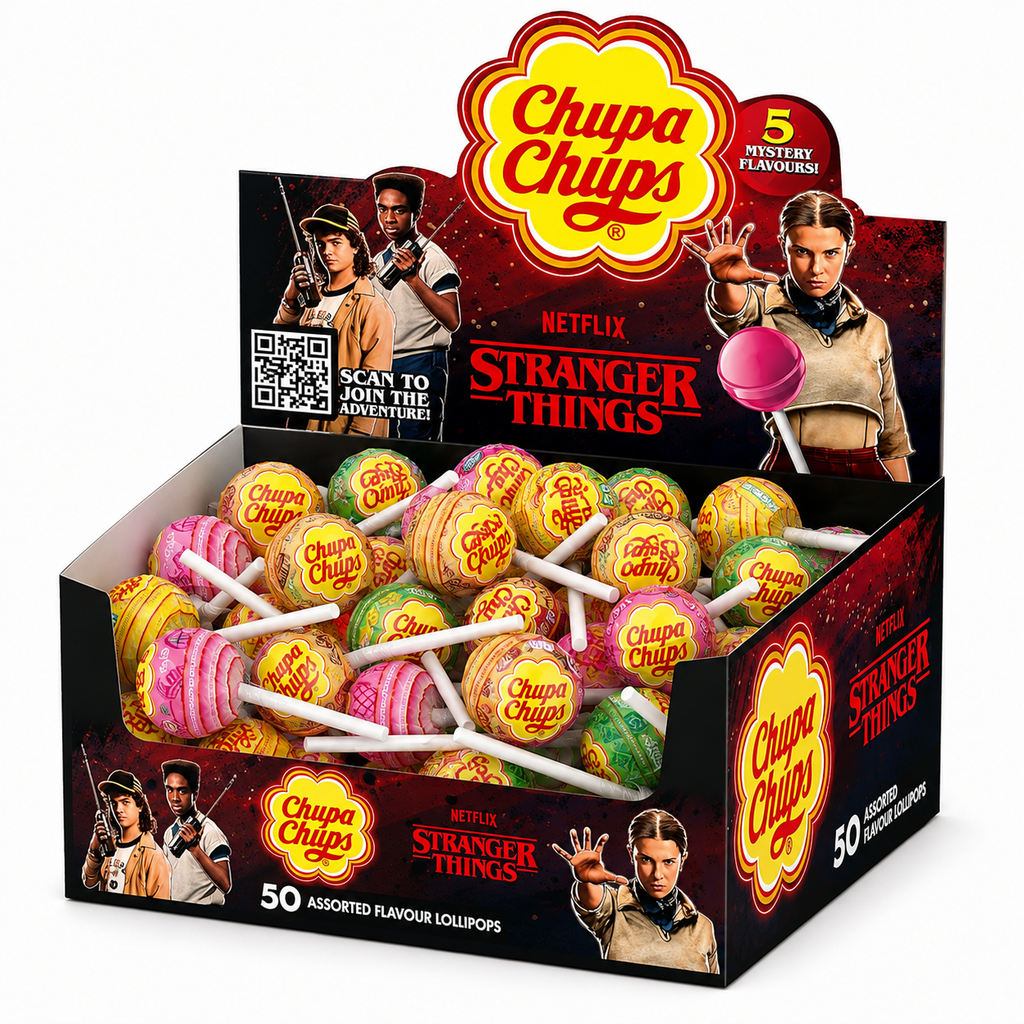 Chupa Chups 50 Assorted Flavour Lollipops 600g