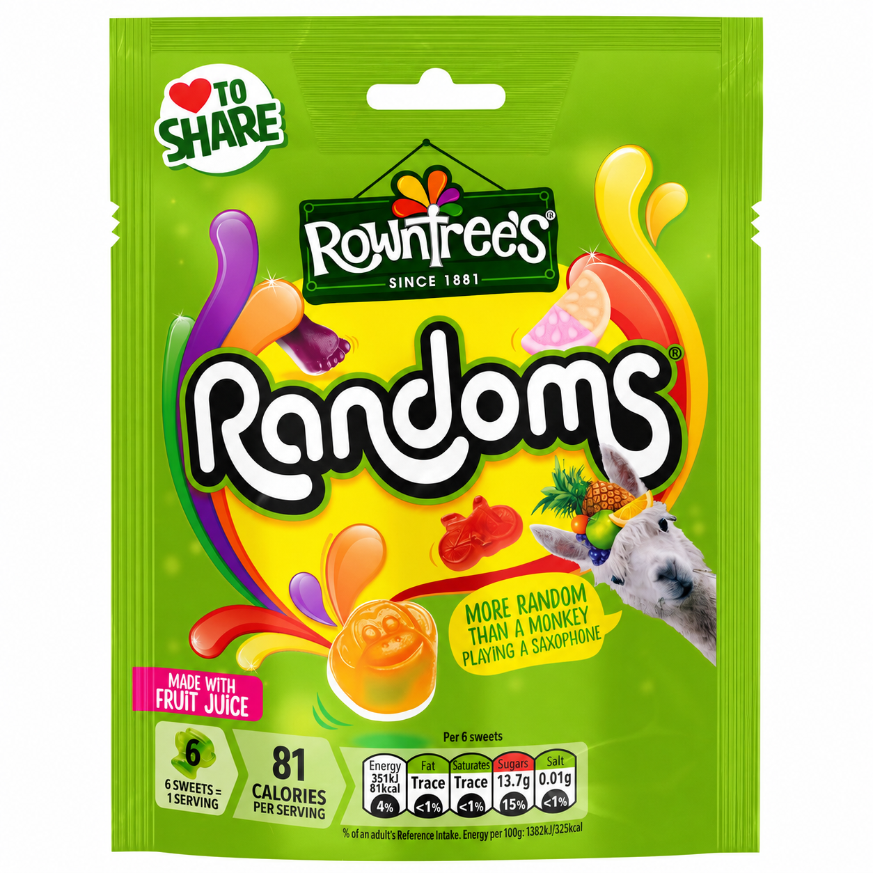 Rowntree's Randoms Sharing Bag 120g