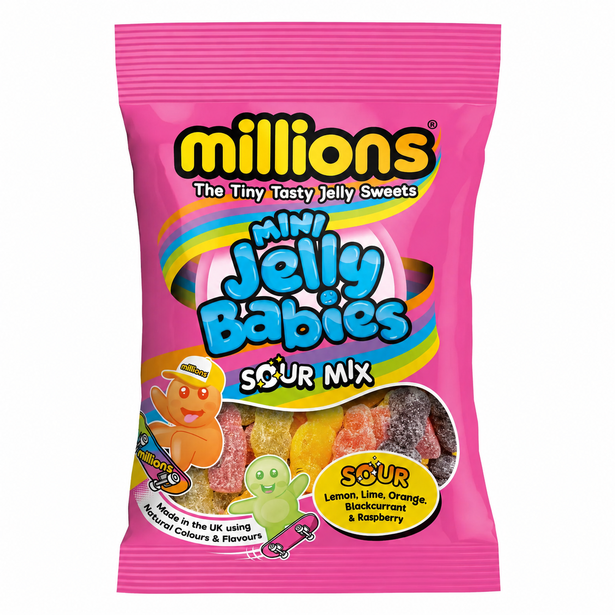 Millions Mini Jelly Babies Sour Mix 100g