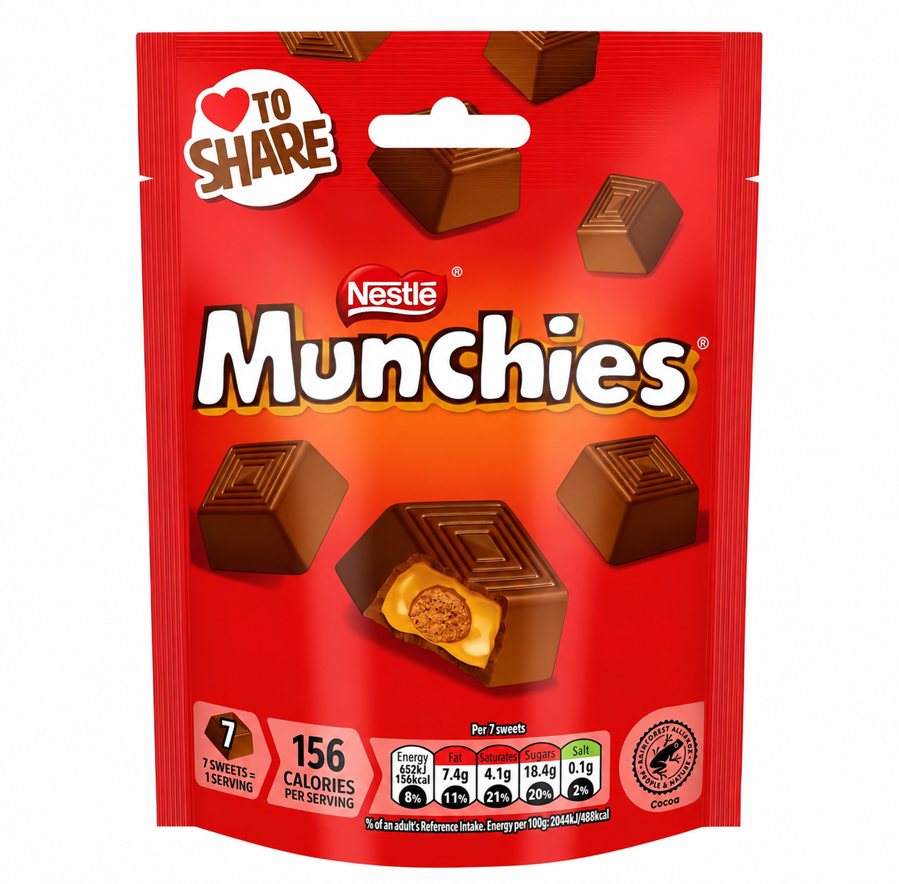 Munchies Milk Chocolate & Caramel Sharing Bag 81g