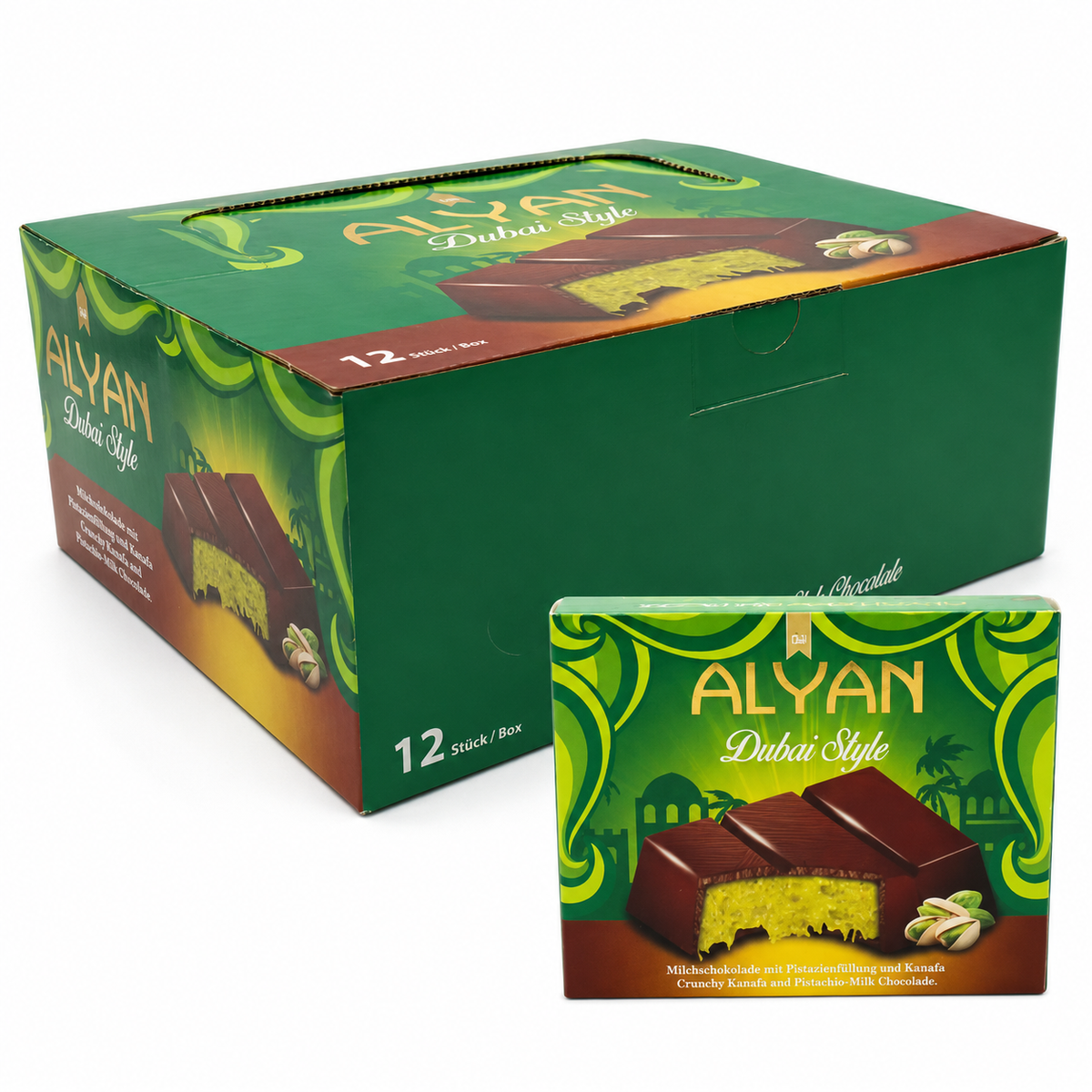 Alyan Dubai Style Chocolate Bar 100g
