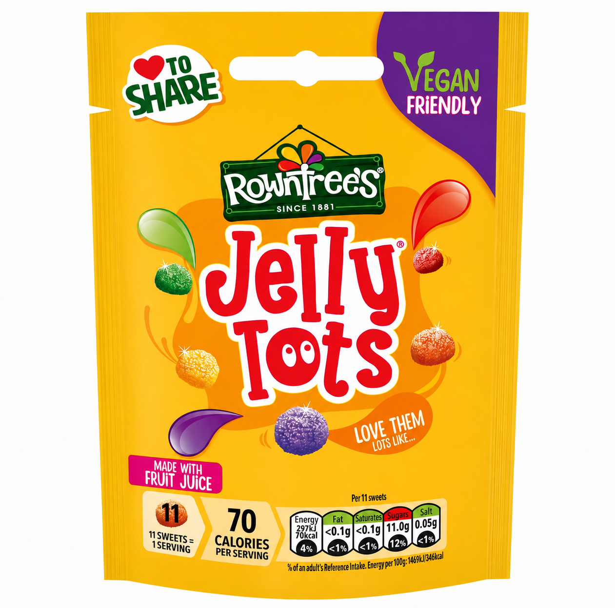 Rowntree's Jelly Tots Sharing Bag 120g
