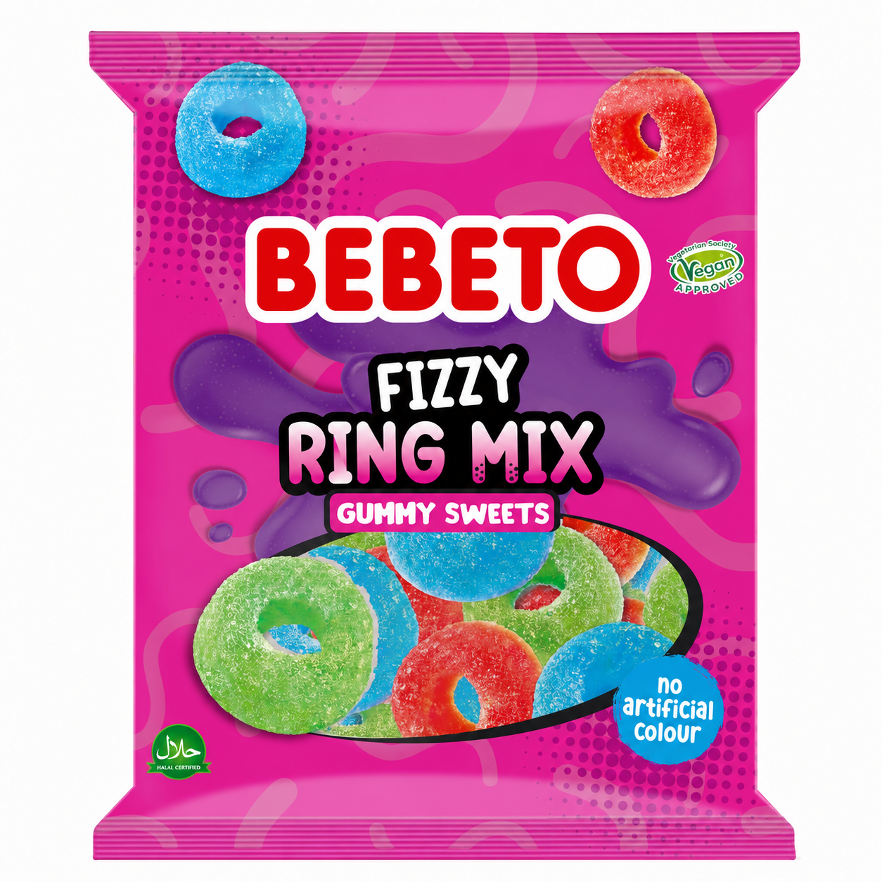 Bebeto Fizzy Ring Mix 150g