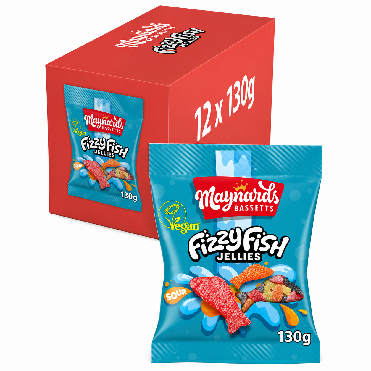 Maynards Bassetts Fizzy Fish 110g