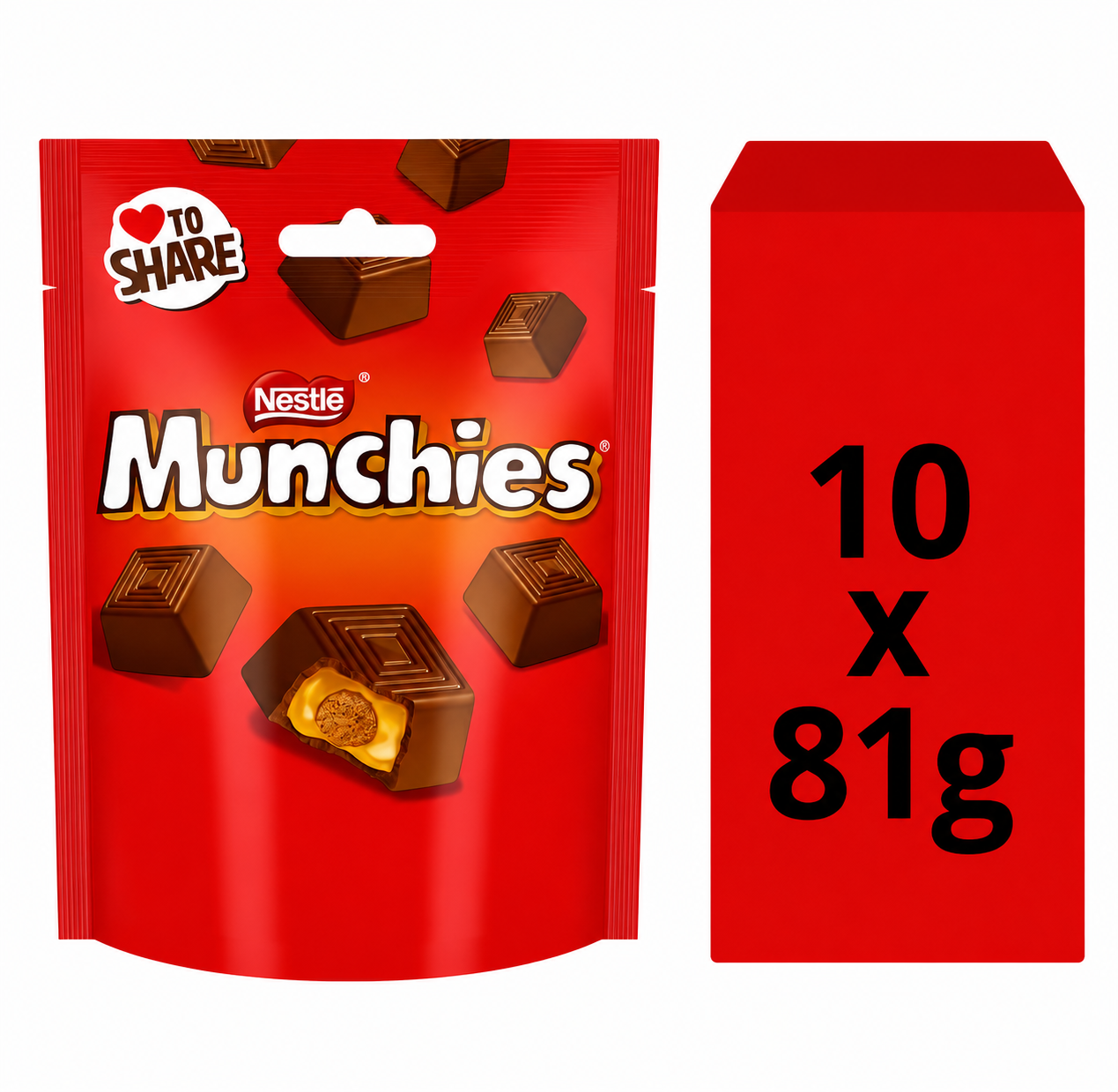 Munchies Milk Chocolate & Caramel Sharing Bag 81g