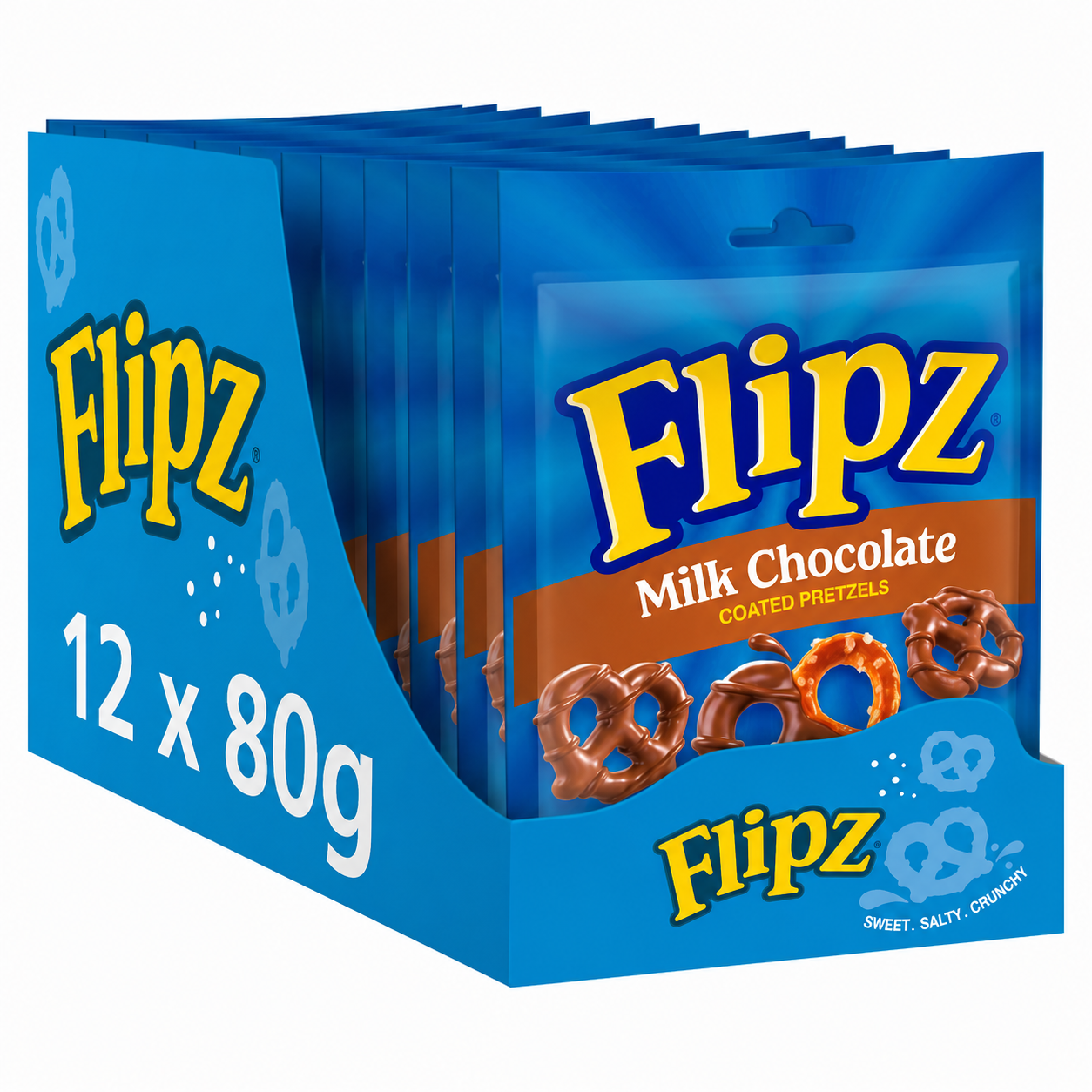 Flipz Milk Chocolate Coated Pretzel 80g