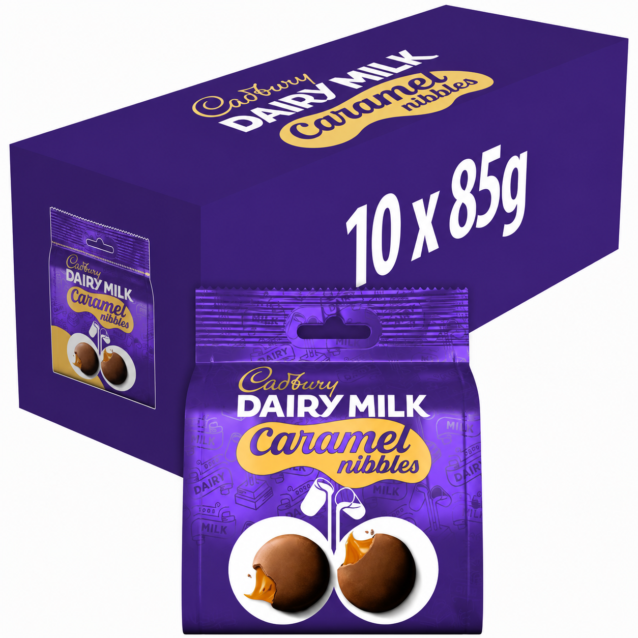 Cadbury Dairy Milk Caramel Nibbles Chocolate Bag 85g